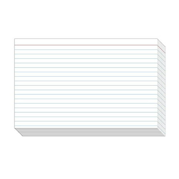 5 x 8 Ruled Index Cards On 80lb Heavyweight Thick White Cover Stock.100 Cards per pack 5 x 8 Ruled Index Cards On 80lb Heavyweight Thick White Cover Stock.100 Cards per pack